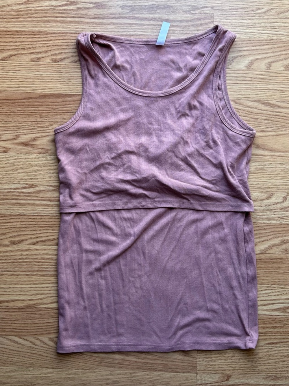 Latched Mama Basic Nursing Tank Ribbed Pink Size Large